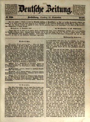 Deutsche Zeitung 〈Frankfurt, Main〉 Samstag 30. September 1848