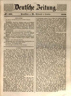 Deutsche Zeitung 〈Frankfurt, Main〉 Mittwoch 4. Oktober 1848