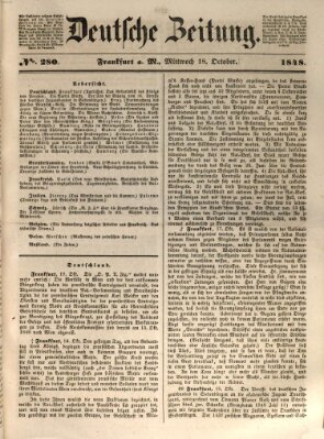 Deutsche Zeitung 〈Frankfurt, Main〉 Mittwoch 18. Oktober 1848