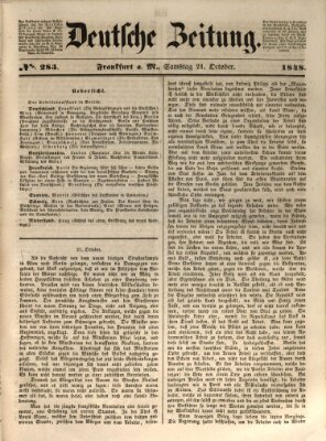Deutsche Zeitung 〈Frankfurt, Main〉 Samstag 21. Oktober 1848
