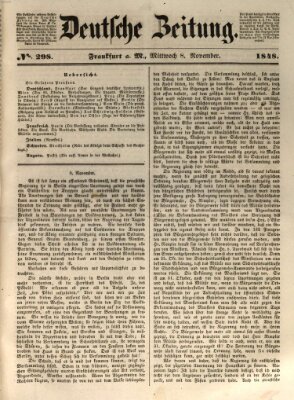 Deutsche Zeitung 〈Frankfurt, Main〉 Mittwoch 8. November 1848