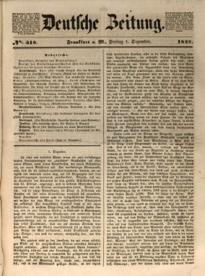 Deutsche Zeitung 〈Frankfurt, Main〉 Freitag 1. Dezember 1848