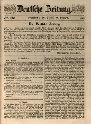 Deutsche Zeitung 〈Frankfurt, Main〉 Samstag 16. Dezember 1848