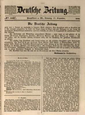 Deutsche Zeitung 〈Frankfurt, Main〉 Sonntag 17. Dezember 1848