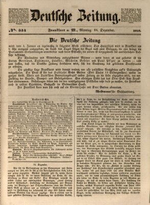 Deutsche Zeitung 〈Frankfurt, Main〉 Montag 18. Dezember 1848