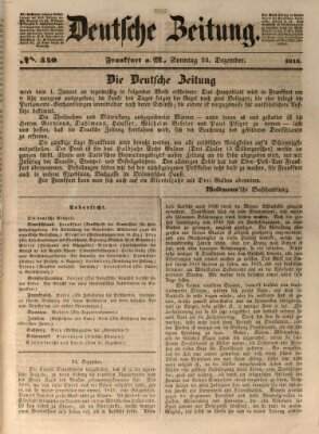 Deutsche Zeitung 〈Frankfurt, Main〉 Sonntag 24. Dezember 1848