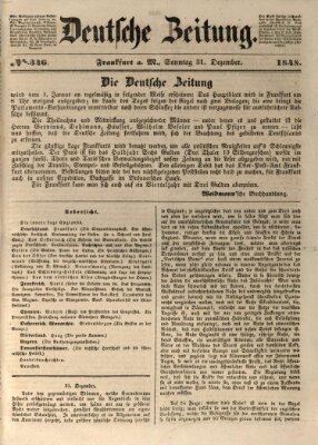 Deutsche Zeitung 〈Frankfurt, Main〉 Sonntag 31. Dezember 1848