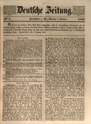 Deutsche Zeitung 〈Frankfurt, Main〉 Montag 8. Januar 1849