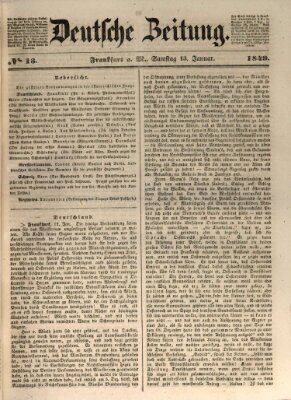 Deutsche Zeitung 〈Frankfurt, Main〉 Samstag 13. Januar 1849