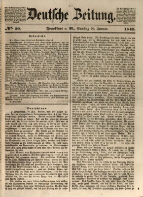 Deutsche Zeitung 〈Frankfurt, Main〉 Samstag 20. Januar 1849