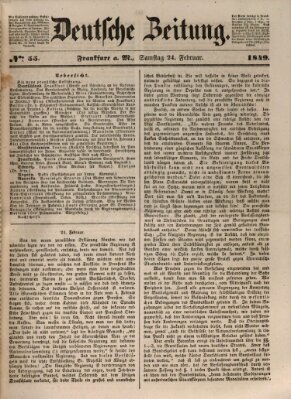 Deutsche Zeitung 〈Frankfurt, Main〉 Samstag 24. Februar 1849