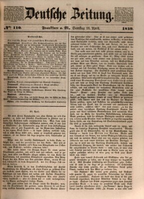 Deutsche Zeitung 〈Frankfurt, Main〉 Samstag 21. April 1849