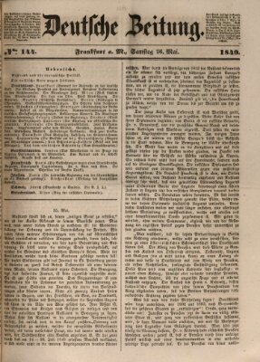 Deutsche Zeitung 〈Frankfurt, Main〉 Samstag 26. Mai 1849