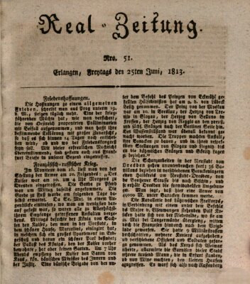 Erlanger Real-Zeitung Freitag 25. Juni 1813