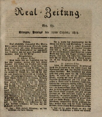 Erlanger Real-Zeitung Freitag 15. Oktober 1813