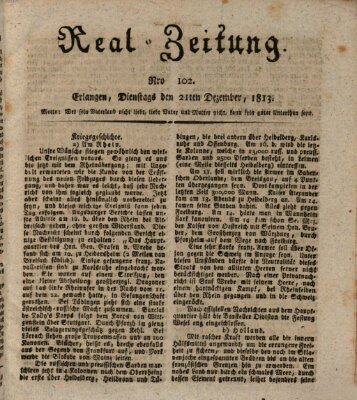 Erlanger Real-Zeitung Dienstag 21. Dezember 1813