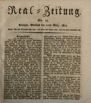 Erlanger Real-Zeitung Montag 21. März 1814