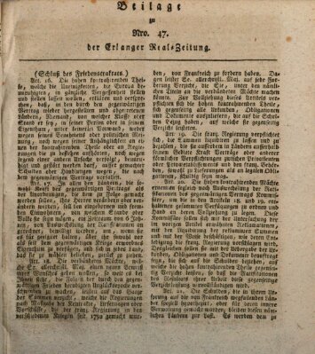 Erlanger Real-Zeitung Dienstag 14. Juni 1814
