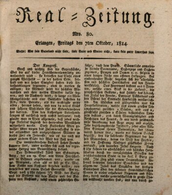 Erlanger Real-Zeitung Freitag 7. Oktober 1814