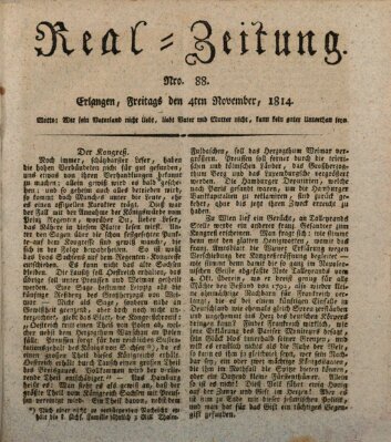 Erlanger Real-Zeitung Freitag 4. November 1814