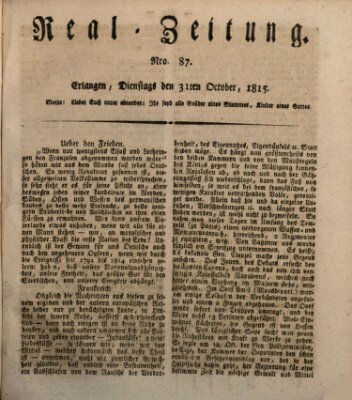 Erlanger Real-Zeitung Dienstag 31. Oktober 1815