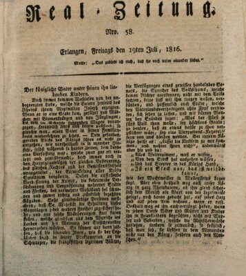 Erlanger Real-Zeitung Freitag 19. Juli 1816