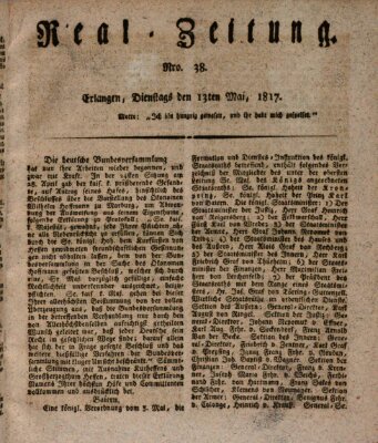 Erlanger Real-Zeitung Dienstag 13. Mai 1817