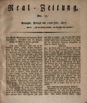 Erlanger Real-Zeitung Freitag 11. Juli 1817