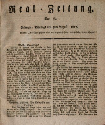 Erlanger Real-Zeitung Dienstag 5. August 1817
