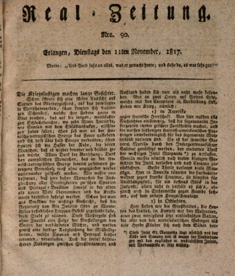 Erlanger Real-Zeitung Dienstag 11. November 1817