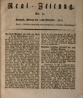 Erlanger Real-Zeitung Freitag 14. November 1817