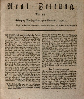 Erlanger Real-Zeitung Dienstag 25. November 1817