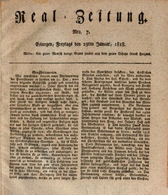 Erlanger Real-Zeitung Freitag 23. Januar 1818