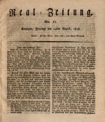 Erlanger Real-Zeitung Freitag 14. August 1818