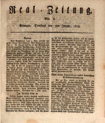 Erlanger Real-Zeitung Dienstag 5. Januar 1819