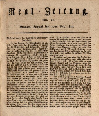 Erlanger Real-Zeitung Freitag 19. März 1819