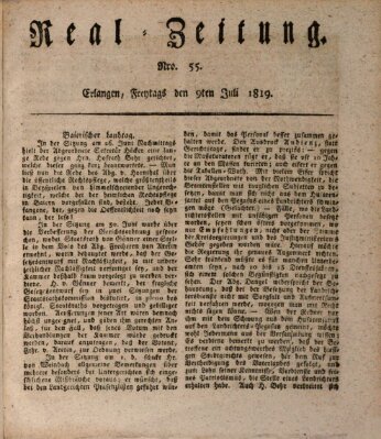 Erlanger Real-Zeitung Freitag 9. Juli 1819