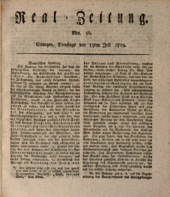 Erlanger Real-Zeitung Dienstag 13. Juli 1819