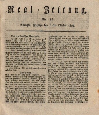 Erlanger Real-Zeitung Freitag 22. Oktober 1819