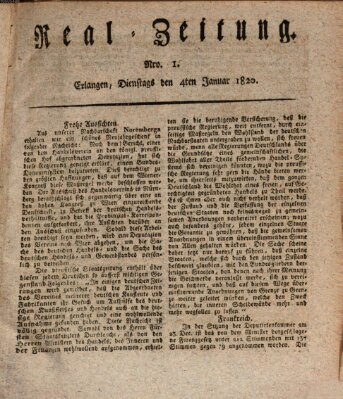 Erlanger Real-Zeitung Dienstag 4. Januar 1820