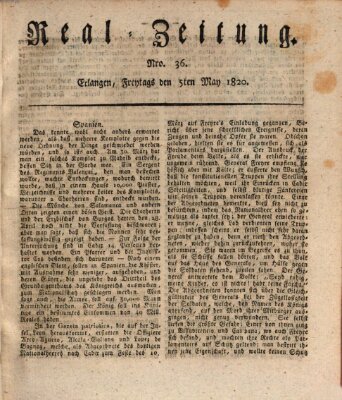 Erlanger Real-Zeitung Freitag 5. Mai 1820