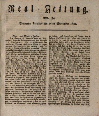 Erlanger Real-Zeitung Freitag 15. September 1820