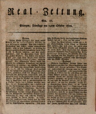 Erlanger Real-Zeitung Dienstag 24. Oktober 1820