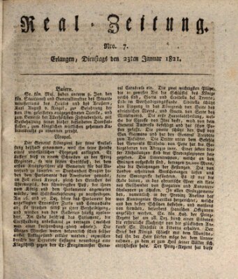 Erlanger Real-Zeitung Dienstag 23. Januar 1821