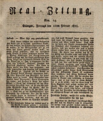 Erlanger Real-Zeitung Freitag 16. Februar 1821