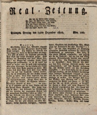 Erlanger Real-Zeitung Freitag 14. Dezember 1821