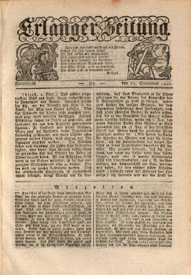 Erlanger Zeitung (Erlanger Real-Zeitung) Samstag 14. September 1822