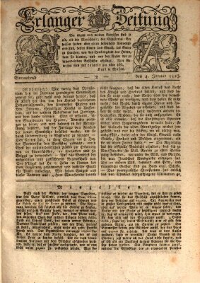 Erlanger Zeitung (Erlanger Real-Zeitung) Samstag 4. Januar 1823
