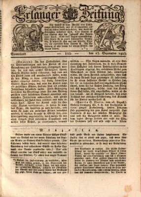 Erlanger Zeitung (Erlanger Real-Zeitung) Samstag 13. September 1823