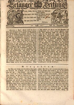 Erlanger Zeitung (Erlanger Real-Zeitung) Donnerstag 11. Dezember 1823